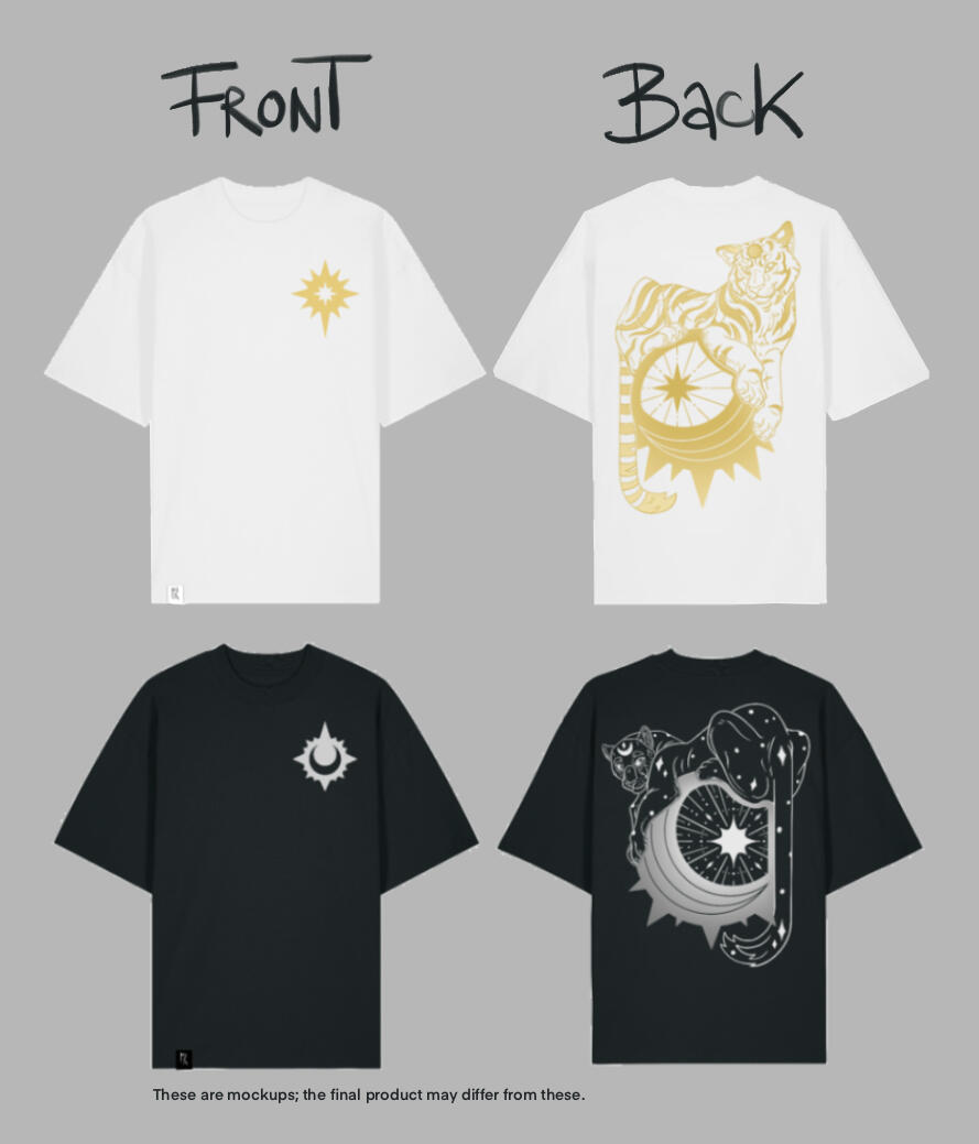 Sun Tiger & Moon Panther T-Shirt Mockup